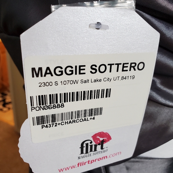 NWT Designer Grey Gown - Picture 9 of 9